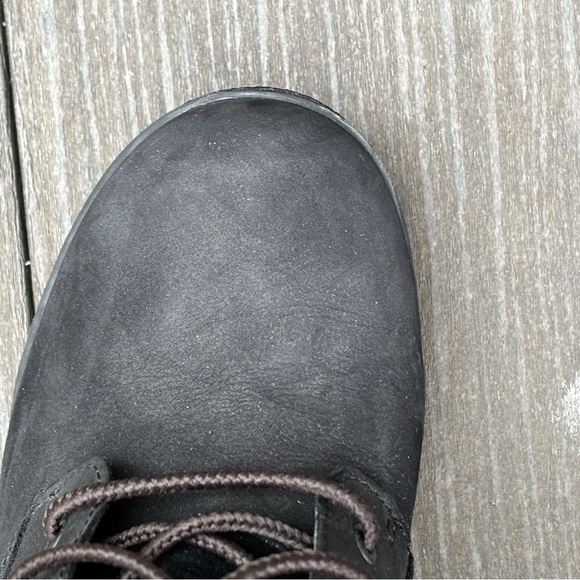 Timberland Black Lace Up Heeled Ankle Boots Size 8.5 Block Heel Like New - Picture 14 of 15